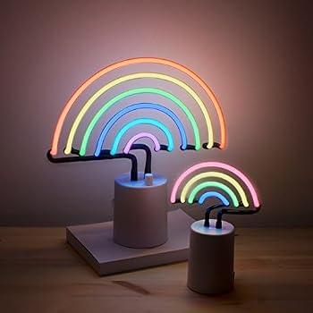 Veilleuse Arc-en-Ciel LED Pour Enfants - Lampe Neon Sign Décoration Murale Chambre