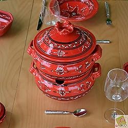 Couscoussier Tatoué rouge - Petit modèle