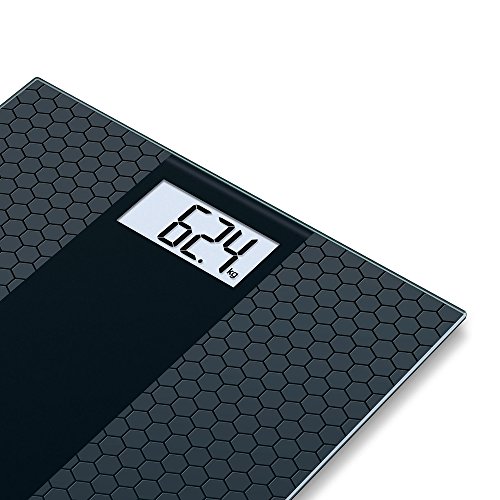Beurer Glaswaage GS 230 Structure: Personenwaage mit großer LCD-Anzeige und rutschhemmender Oberfläche mit mattierter Wabenstruktur - 4