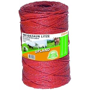 Göbel Weidezaun Spezial Litze 1000m 3 Niroleiter 7,5 Ohm/m UV Stabilisiert gelb orange