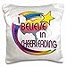 Produktbild 3dRose PC 166341 _ 1 I Believe In Cheerleading Cute Believer Design Kissen Fall, 40,6 x 40,6 cm