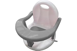 WOYUFEN Baby Toddler Child Bath Support Seat Safety Bathing Swivel Bath Seat Bath Seat Surround Bathroom Seats with Secure Suction Cups for Baby 6-18 Months Gift, 32x32x28Cm