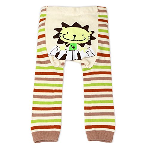 Baby and Toddler Wooly leggings by Dotty Fish boys Cream Musical Lion - 95cm/24+ months