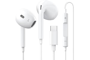 Debbeny Cuffie USB C, Cuffie In-Ear con Micro (Hi-Res) e Volume Control per iPhone 16 15 Pro Max Plus, iPad Pro, Samsung S23 S22 S21 S20 A54, Google Pixel 8 7 6A, OnePlus 10 9
