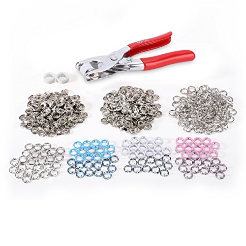 CLE DE TOUS@ 100pcs Snaps del 9,5mm Botón Cierres a presión + Prensa Alicate para Snaps DIY Manualidades