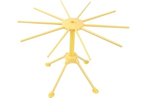 Wisebom Stendipasta, pieghevole, con 10 pioli estraibili, pasta fatta a mano, per appendere la pasta in piedi