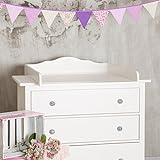 Puckdaddy Wickelaufsatz „Stern H“ für alle IKEA Hemnes Kommoden in weiß - 4