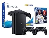 Playstation 4 SLIM Negra de 500Gb + 2 mandos Dualshock V2 negros - Se reduce un 30% su volumen y un 25 % más eficiente y un 16% de peso según se compara con modelos de PS4 anteriores y soporte para HDR