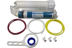 HUINING Membrana Kit de ósmosis inversa 50GPD-1812/2012 con 1/4 Quick Conector, juego completo de llave para residencial hogar hospital sistema de filtración de agua