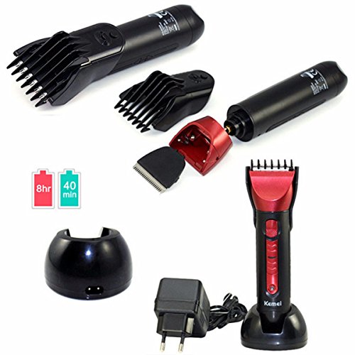 Herrenrasierer, LuckyFine 5In1 Haarschneider Rasierer Nasen-Ohr-Bartschneider Trimmer Schere Adapter Ladegeräthalter Vatertag geschenke - 4