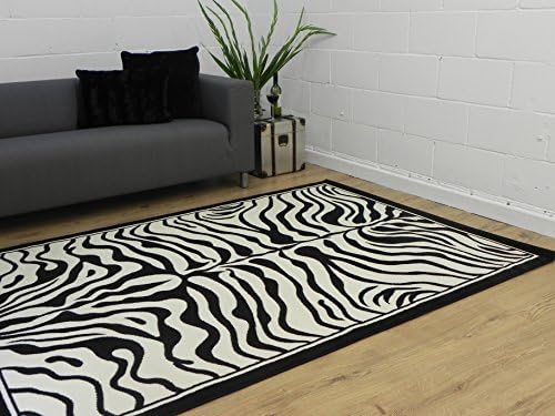 SERENECASA New Black and White Zebra Pattern Rugs and Runners