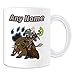 Produktbild Personalisiertes Geschenk – Tauren Female Druide Becher (MMORPG Design Thema, weiß) – alle Nachricht/Name auf Ihre einzigartige – World of Warcraft Online RPG Spiel Blizzard WOW ALLIANCE Horde Burning Crusade Wrath Lich King Cataclysm Mists Pandaria Kriegsherren draenor Legion Thunder Bluff Bär Staff