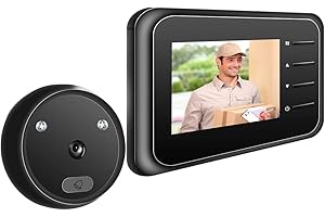 KOCAN Videocamera per spioncino con campanello Telecamera per spioncino per porta Videocamera per porta Campanello con monitor wireless Visuzzazione dal vivo disponibile Visione notturna digitale Scat