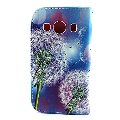 Für Samsung Galaxy Ace 4 G357 Hülle [Mit gehärtetem Glas Display Schutz], idatog(TM) Magnetische Schlag Buch Art Schutzhülle, Hohe Qualität Klassische Bunte Kühles Muster Design Premium PU Leder Faltender Mappen Kasten mit [Kredit Karten Steckplätze] Stand Funktion Folio Schutzhülle Perfekt Passt Für Samsung Galaxy Ace 4 G357 - 2