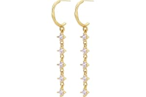 LIHELEI Orecchini Cerchio Piccoli con Pendenti Zirconia Cubic per Donna, Orecchini Argento Sterling S925 per Donna Gioielli Accessori