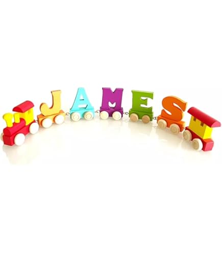 Childrens Personalised Wooden Alphabet Letter Train A-Z Name Set All Letters Available (Letter A
