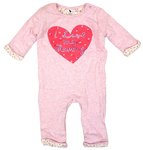 Baby Girls I Love My Mummy Heart Padded All in One Romper sizes Newborn - 18 Months