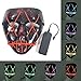 Produktbild Halloween-Maske mit gruseligen LEDs, leuchtet Lichter, El-Draht, Horror-Party, Halloween, Kostüm, Cosplay X, Maskerade Maske Free Size Grüne fluoreszierend