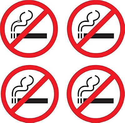 Akachafactory Autocolant sticker interdit ne pas fumer fenêtre bureau magasin porte no smoking