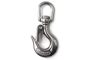 Flomore Crochet de levage en acier inoxydable 304, WLL 650KG (1 pièce)