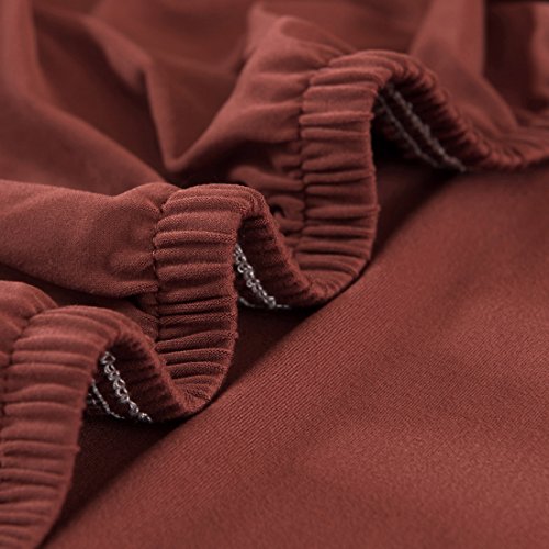 Nibesser Couchhusse Sofabezug Couchbezug Verfügbar in Verschiedenen Größen (2 Sitzer/145-185cm, Kaffeebraun 2) - 2