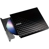 ASUS Sdrw-08D2S-U Lite - قرص DVD محمول مقاس 8X مع دعم M-Disc للنسخ الاحتياطي المتوافق للبيانات مدى الحياة لنظامي التشغيل Windows وMac