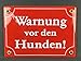 Produktbild Wetterfestes Emaille Schild Warnung vor den HUNDEN 17x12 cm wetterfest und lichtecht Emailleschild