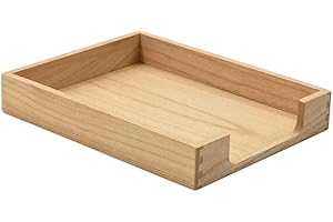KIRIGEN Wood Letter-Size Tray Single-Tier Wooden Tones Collection Front-Load Documents Tray for Office Desktop Organizer - Desk Magazine, File, Folder, Paper Holder Natural