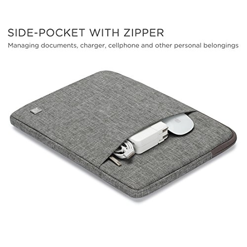 NIDOO 14″ Wasserdichtem Material Laptop Sleeve Case Tragbar Notebook Hülle Beutel Anti-Kratzern Schutzhülle Tasche Schutzabdeckung für 14 Zoll Notebook Computer (Grau) - 3