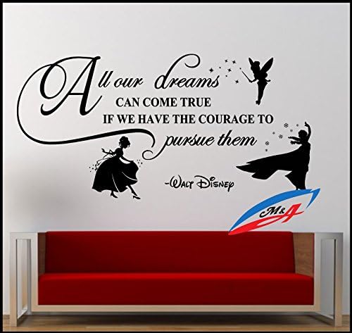 Wall Art Stickers Decors Quotes And Phrases Disneys Quotes All Our Dreams Can Come True T26