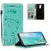 Produktbild HMTECH Huawei Mate 20 Lite Hülle Nettes reizendes Lächeln Cat Prägung Flip Bookstyle Wallet Tasche Brieftasche Standfunktion Karten Slot Etui Case für Huawei Mate 20 Lite,Green Smile Cat