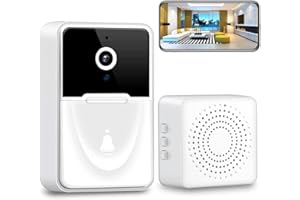 Générique Sonnette sans Fil avec caméra, Sonnette caméra1080p,Surveillance de Vision Nocturne HD,interphone à Domicile,Support de sécurité Intelligent,Sonnette vidéo WiFi pour appels vocaux