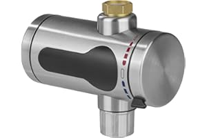 GARVIDA Kompakter Durchlauferhitzer | mit integrierter, leistungsstarker Heizspirale - Edelstahl | Kein langes Vorheizen, kein Wasserspeicher bis über 60 °C | LED-Temperaturanzeige [Energielabel: A]