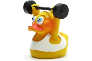 Duckshop Podnośnik ciężarów kaczki kąpielowej I piszcząca kaczka I dł.: 7,5 cm