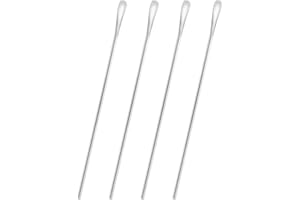 LUVTREE Cuillère à mélanger le café en acier inoxydable à long manche, bâtonnet à cocktail et bâtonnet à mélanger le thé glacé. Longueur 25,8 cm/10 pouces, argent, 4 pièces. Passe au lave-vaisselle