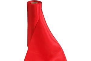 Time to Sparkle 29cmx20M Satin Roll Sash Fabric Chair Cover Bows Table Runner Sashes Swags for Wedding Party-Red