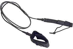 NONMON Leash de Surf 5.5mm 6 Pieds / 5.5mm 8ft / 7mm 8ft Droite Surfant Sup Laisse, Cordon Durable Prime Sangle de Cheville pour Stand Up Paddle Board Planche de Surf Panneau de Pagaie