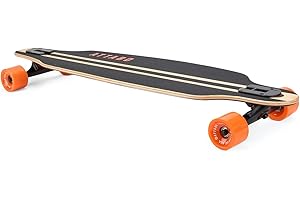 ATTABO Flowrider Longboard Skateboard – Tabla de Arce 38", Rodamientos ABEC-7, Cruiser Urbano para Principiantes y Expertos, Carga 100kg – Negro