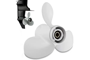 OUKENS Elica, elica fuoribordo 8 denti scanalati 3 pale 683-45941-00-EL 9 1/4 x 12 Adatto per Yamaha 9.9-15HP