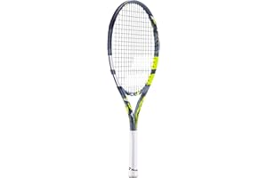 Babolat, Raquette de Tennis Modèle Pure Aero Junior 25 Gen8, Taille 635 mm, Couleur Gris Jaune Blanc, Grip 000, Conçue pour Joueurs Compétiteurs, Optimisée pour Puissance et Effets