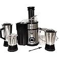 Showkah® 5-in-1 Stainless Steel Juicer 1800W With Meat Chopper & Grinder Jar - 2 Speed & Pulse Function, Quiet Motor Operation