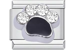 Mon & Sons M&S Dog Cat Mother Daughter Heart Birthday Angel Stainless Steel 9mm Italian Link Charm Compatible With 9mm Bracelet