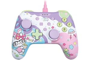 Konix Hello Kitty kontroler przewodowy do Nintendo Switch, OLED i PC, funkcja wibracji, kabel 3 m, fioletowy i różowy