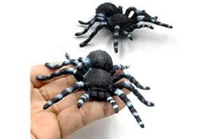 YUNHENTONG Ragni Halloween, 2 PCS Ragni Finti Halloween, Ragno Finto Realistico, Decorazioni Ragnetti Plastica, Ragno Realistico Decorazione di Halloween, Scherzi Halloween Spaventosi
