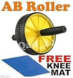 Dual Abs Abdominal Roller Wheel Exerciser Workout Roller wheel body training + FREE KNEE PAD AND FREE SHIPPING
