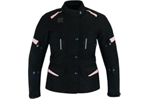 RS Veste moto femme textile hiver imperméable avec protections (CE)