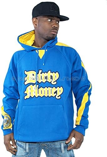 Dirty Money The Team A Hoodie Urban Hoody Sweater Blue Yellow