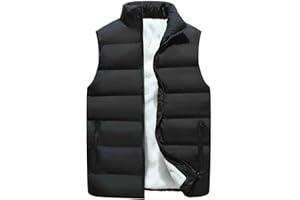 Didadihu Thermoweste Herren, Outdoor Fleeceweste Slim Fit Weste Ärmellos Jacke Bodywarmer Plüsch Winterweste Softshellweste Pufferweste Stehkragen Warm