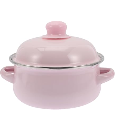 BEZIA 6 Quart Cooking Pot, Non Stick Induction Stock Pots With Lid, All Stove Compatible, 6 QT Aluminum Soup/Stew Pot For Small Households, Grey