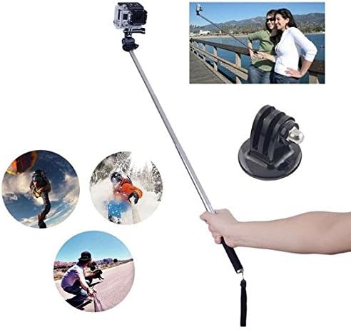 ForDig Extendable Selfie Stick For GoPro Hero 5, 4, 3+, 3, 2, 1, Hero, Sj4000 and Sj5000